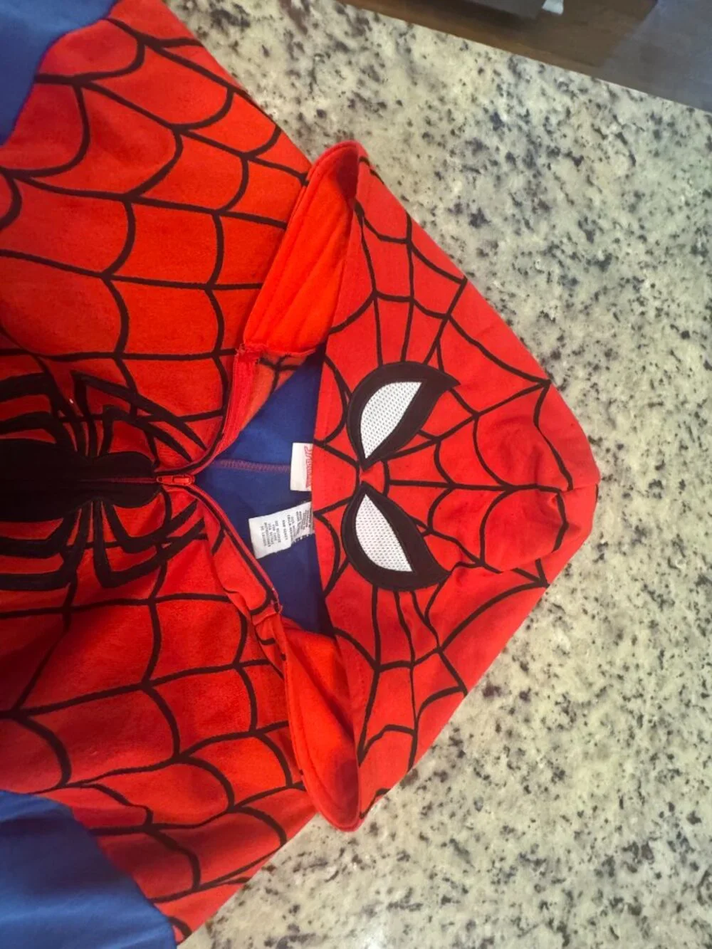 Marvel Spider-Man Adult One Piece Costume Hooded Jumpsuit Size M